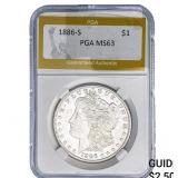 1886-S Morgan Silver Dollar PGA MS63