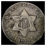1852 Silver Three-Cent Piece LIGHTLY CIRCULATED