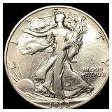1938-D Silver Walking Liberty Half Dollar ABOUT UN
