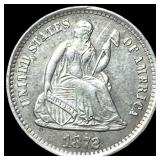 1872-S Silver Half Dime CLOSELY UNCIRCULATED