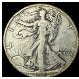 1929-D Silver Walking Liberty Half Dollar LIGHTLY