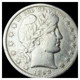 1898 Silver Half Dollar (Barber) NEARLY UNCIRCULAT