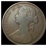 1860 Great Britain Bronze Half Penny NEARLY UNCIRC