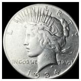 1934-S Silver Peace Dollar CLOSELY UNCIRCULATED