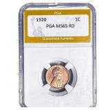 1920 Wheat Cent PGA MS65 RD