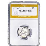 1967 Jefferson Nickel PGA PR67 CAM