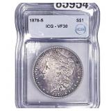1878-S Morgan Silver Dollar ICG CF30