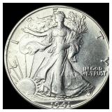 1941-S Silver Walking Liberty Half Dollar UNCIRCUL