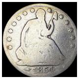 1854-O Silver Seated Liberty Half Dollar NICELY CI