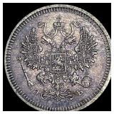 1908 Russia Silver 10 Kopeks CLOSELY UNCIRCULATED