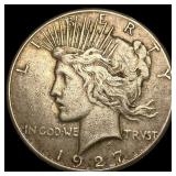 1927 Silver Peace Dollar NEARLY UNCIRCULATED