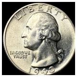 1943 Silver Washington Quarter UNCIRCULATED