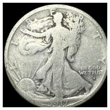1917-D Silver Walking Liberty Half Dollar NICELY C