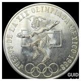 1968 Mexico Silver 25 Pesos UNCIRCULATED