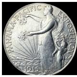 1915-S Silver Panama-Pacific Half Dollar UNCIRCULA