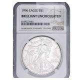 1996 Silver Eagle NGC