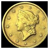 1853 Gold $1 Type 1 NEARLY UNCIRCULATED