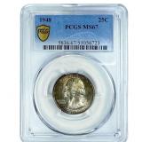 1948 Washington Silver Quarter PCGS MS67