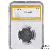 1808 Draped Bust Half Cent PGA VG8