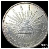 1904 Mexico Silver 1 Peso NEARLY UNCIRCULATED