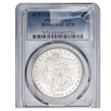 1878 7TF Morgan Silver Dollar PCGS MS64