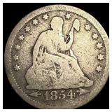 1854 Seated Liberty Quarter NICELY CIRCULATED