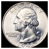 1948 Silver Washington Quarter CHOICE BU
