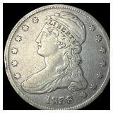 1838 Silver Half Dollar (Capped Bust) ABOUT UNCIRC
