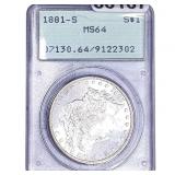 1881-S Morgan Silver Dollar PCGS MS64
