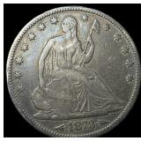 1873 Arrows Seated Liberty Half Dollar ABOUT UNCIR