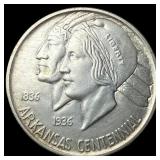 1937 Arkansas Centennial Silver Half Dollar UNCIRC