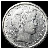 1907-O Silver Barber Half Dollar LIGHTLY CIRCULATE
