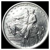 1925 Silver Stone Mountain Half Dollar GEM BU