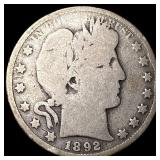 1892-O Silver Barber Half Dollar NICELY CIRCULATED