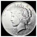 1934 Peace Silver Dollar NEARLY UNCIRCULATED