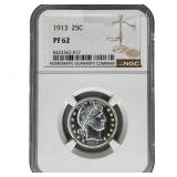 1913 Barber Quarter NGC PF62