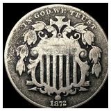 1872 Shield Nickel NICELY CIRCULATED