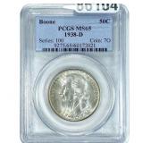 1938-D Boone Half Dollar PCGS MS65