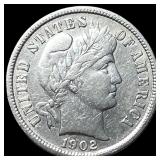 1902-S Silver Barber Dime NEARLY UNCIRCULATED