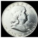 1949-S Silver Half Dollar Franklin UNCIRCULATED