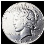 1934-S Silver Peace Dollar CHOICE AU
