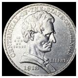 1918 Silver Half Dollar Illinois Centennial CHOICE