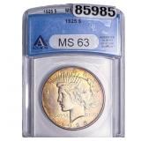 1925 Morgan Silver Dollar ANACS MS63