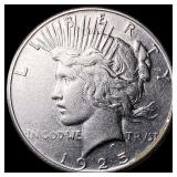 1925-S Silver Peace Dollar NEARLY UNCIRCULATED
