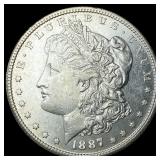 1887-S Silver Morgan Dollar CHOICE AU