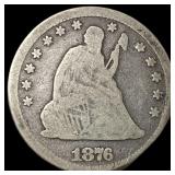 1876 Seated Liberty Quarter NICELY CIRCULATED