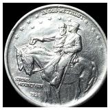 1925 Silver Stone Mountain Half Dollar CLOSELY UNC