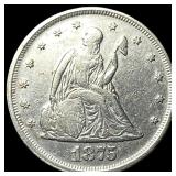 1875-S Silver Twenty Cents NEARLY UNCIRCULATED
