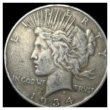 1934 Peace Silver Dollar ABOUT UNCIRCULATED