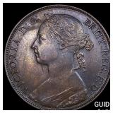 1882 Great Britain Bronze Penny CLOSELY UNCIRCULAT